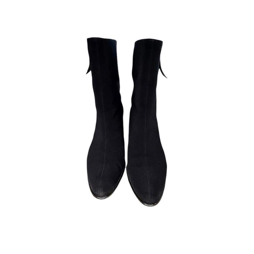 ****Stuart Weitzman Women’s Heel Ankle Boots 6M Black Side Zipper - Picture 3 of 7